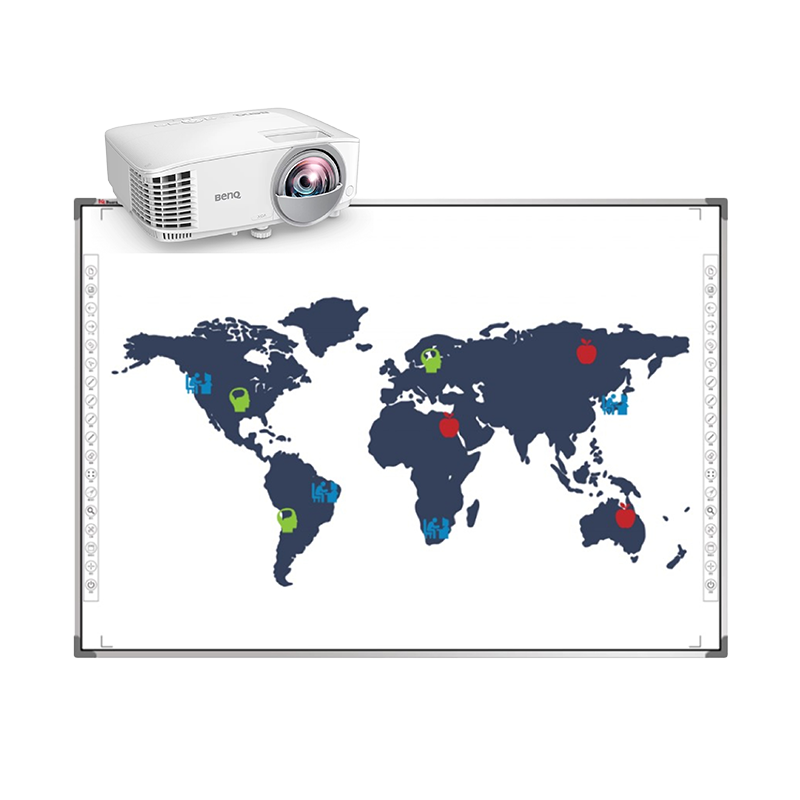 Інтерактивна дошка IQBoard IRQK 82" та короткофокусний прєктор Benq MX808STH (9H.JMG77.13E)